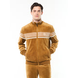 Sergio Tacchini Damarindo Velour Track Jacket - Bronze Brown