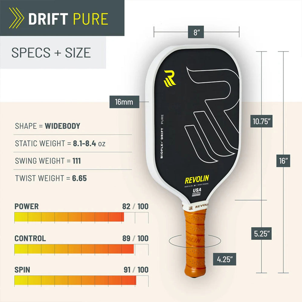 Paleta de pickleball Revolin Sports Pickleball Drift Pure
