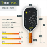 Paleta de pickleball Revolin Sports Pickleball Drift Pure