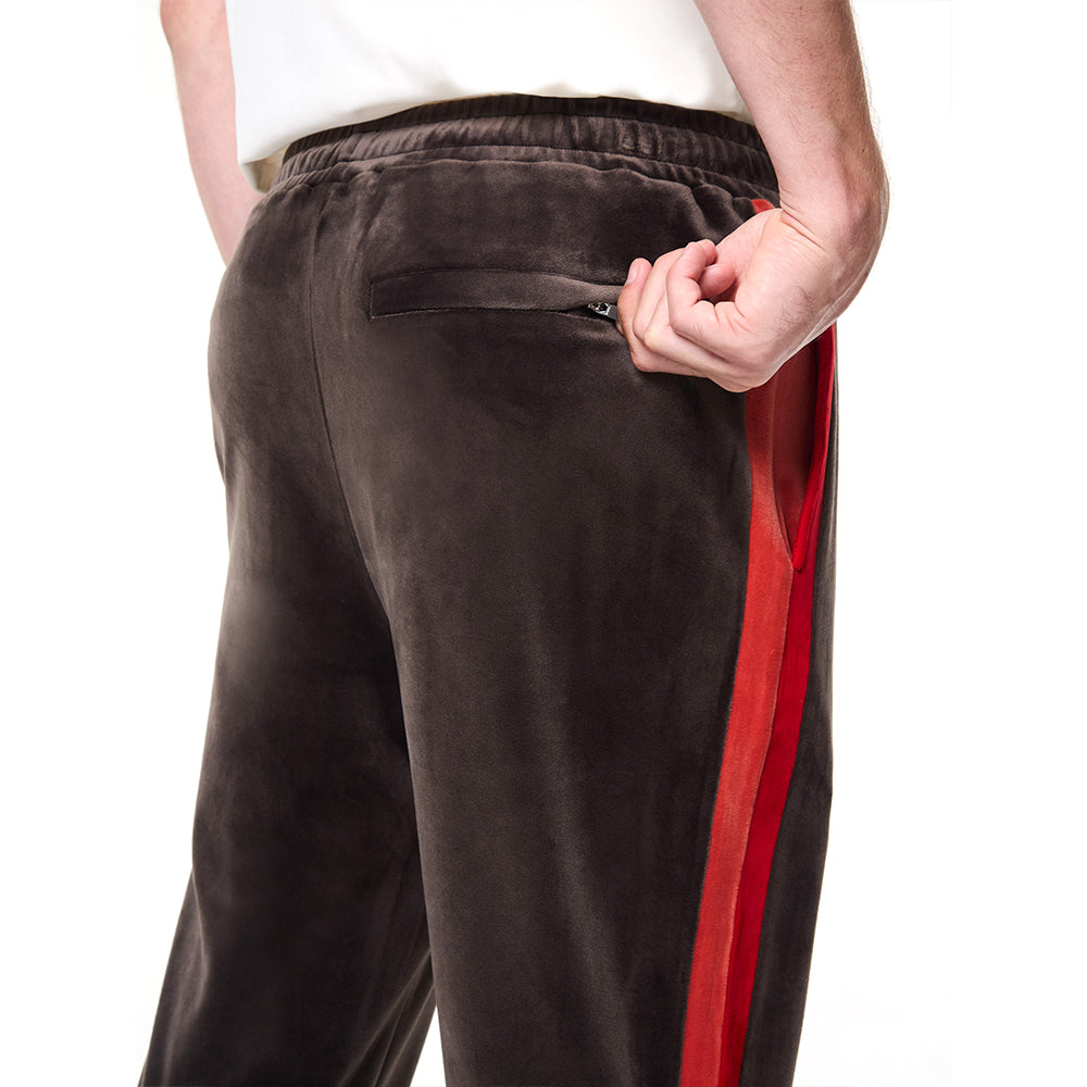 Sergio Tacchini Banda Velour Track Pant - Mulch