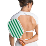 Urban Court - White Open-back Performance Crop Top