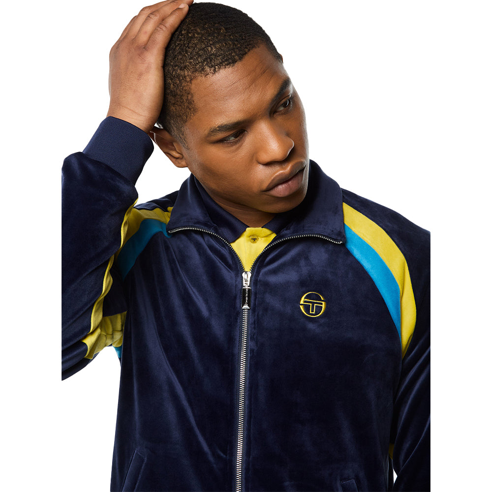 Sergio Tacchini Banda Velour Track Jacket - Maritime Blue
