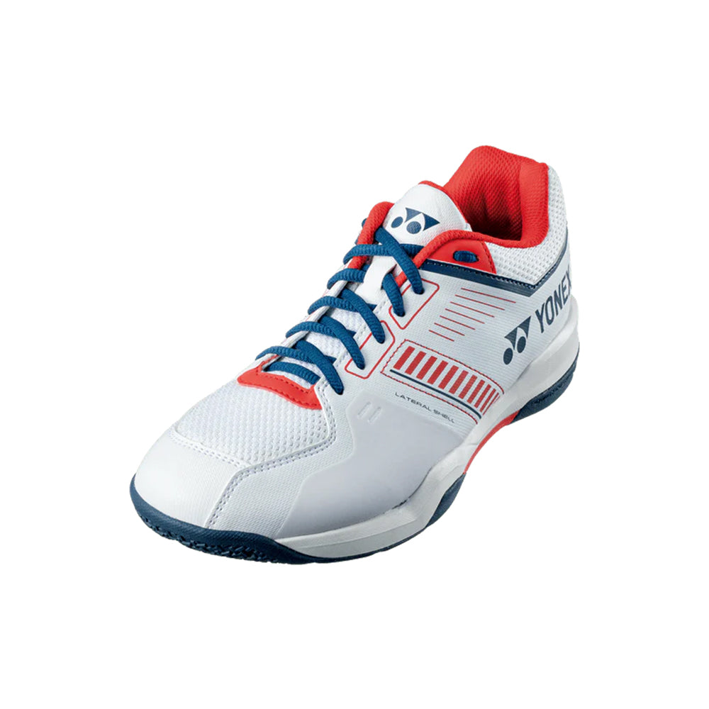 Yonex Badminton Shoe Power Cushion Strider Flow Wide (White/Red)