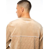 Sergio Tacchini Bandiera Debossed Velour Crewneck | Humus