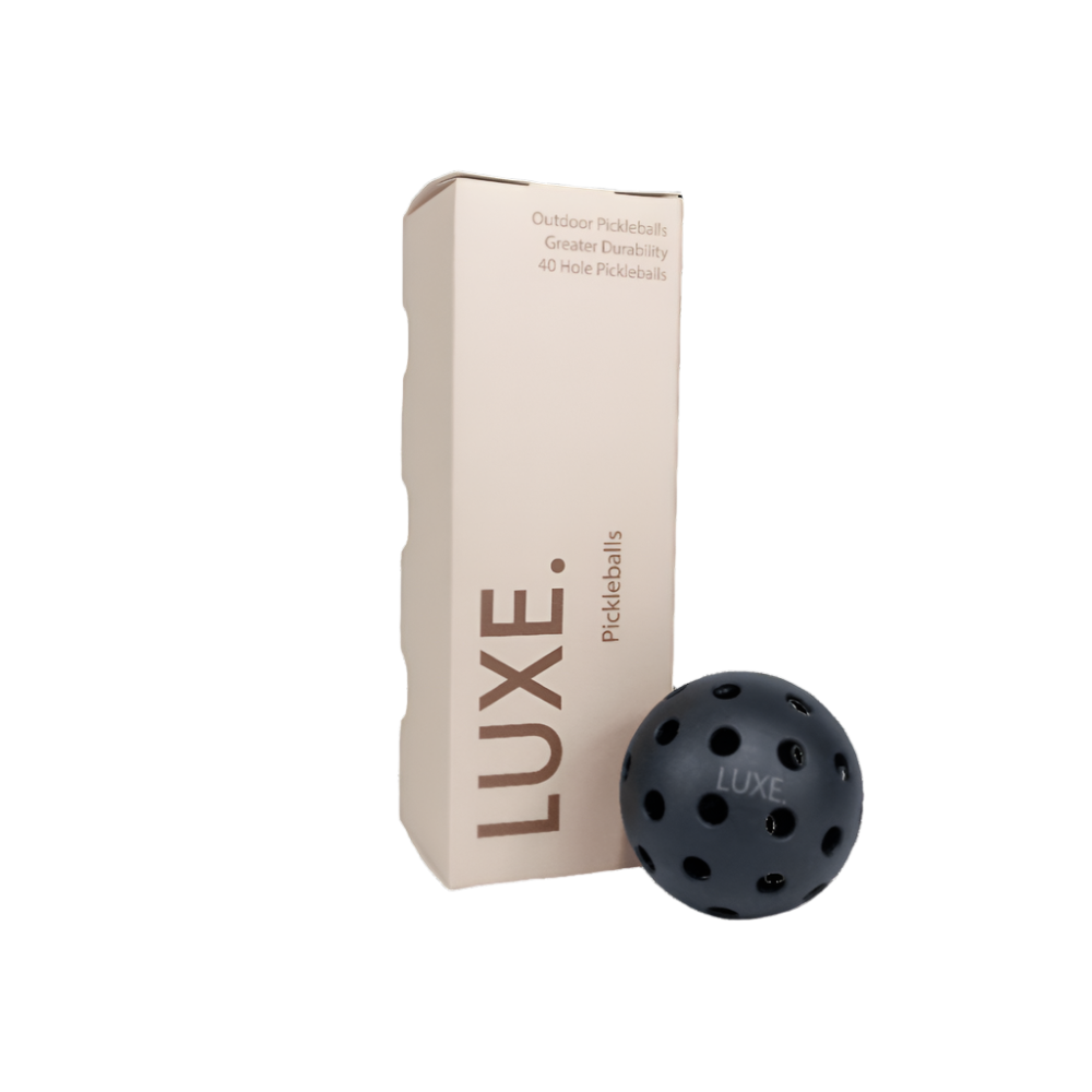 Luxe Pickleball Black Pickleballs - Pack of 3