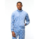 Sergio Tacchini Cosimo Velour Track Jacket - Faded Denim