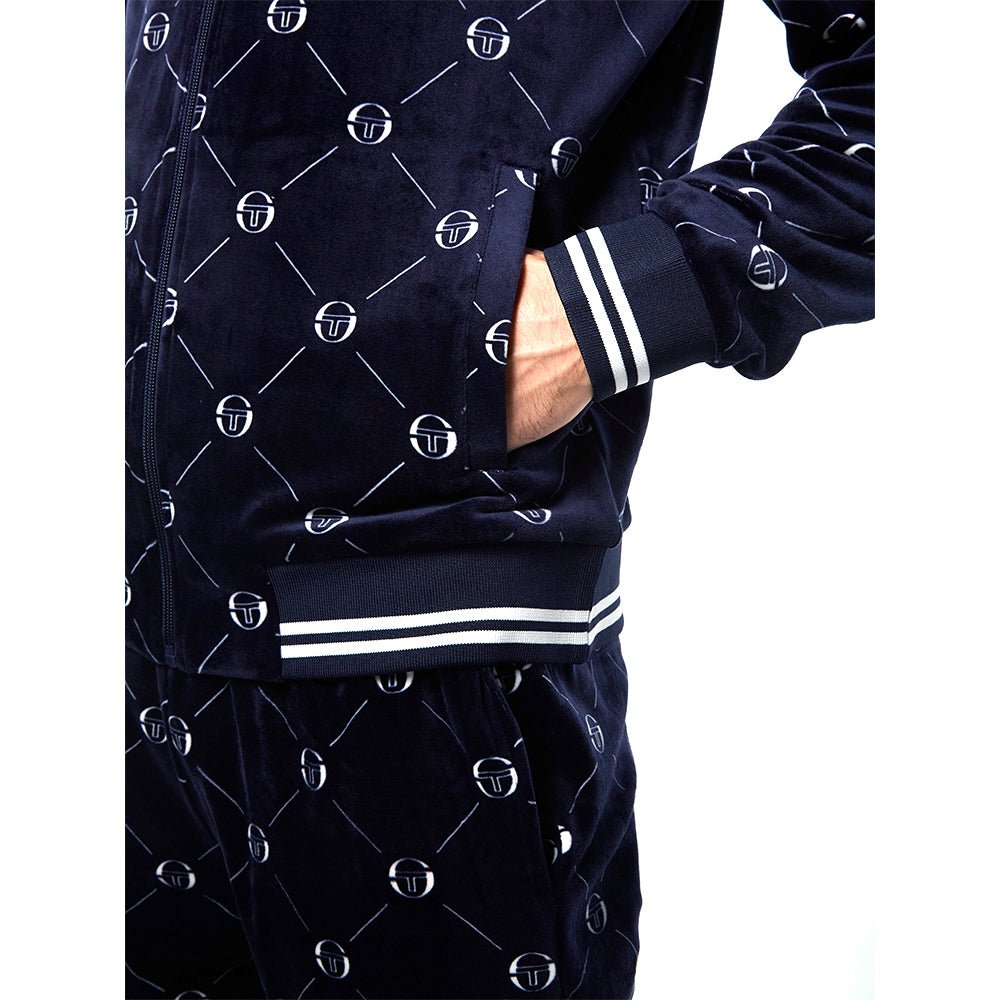 Sergio Tacchini Cosimo Velour Track Jacket - Maritime Blue