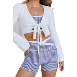 Astoria LIVE LUXE Wrap Sleeved Crop - White