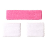 Osaka Sweatband Set | Begonia Pink-White