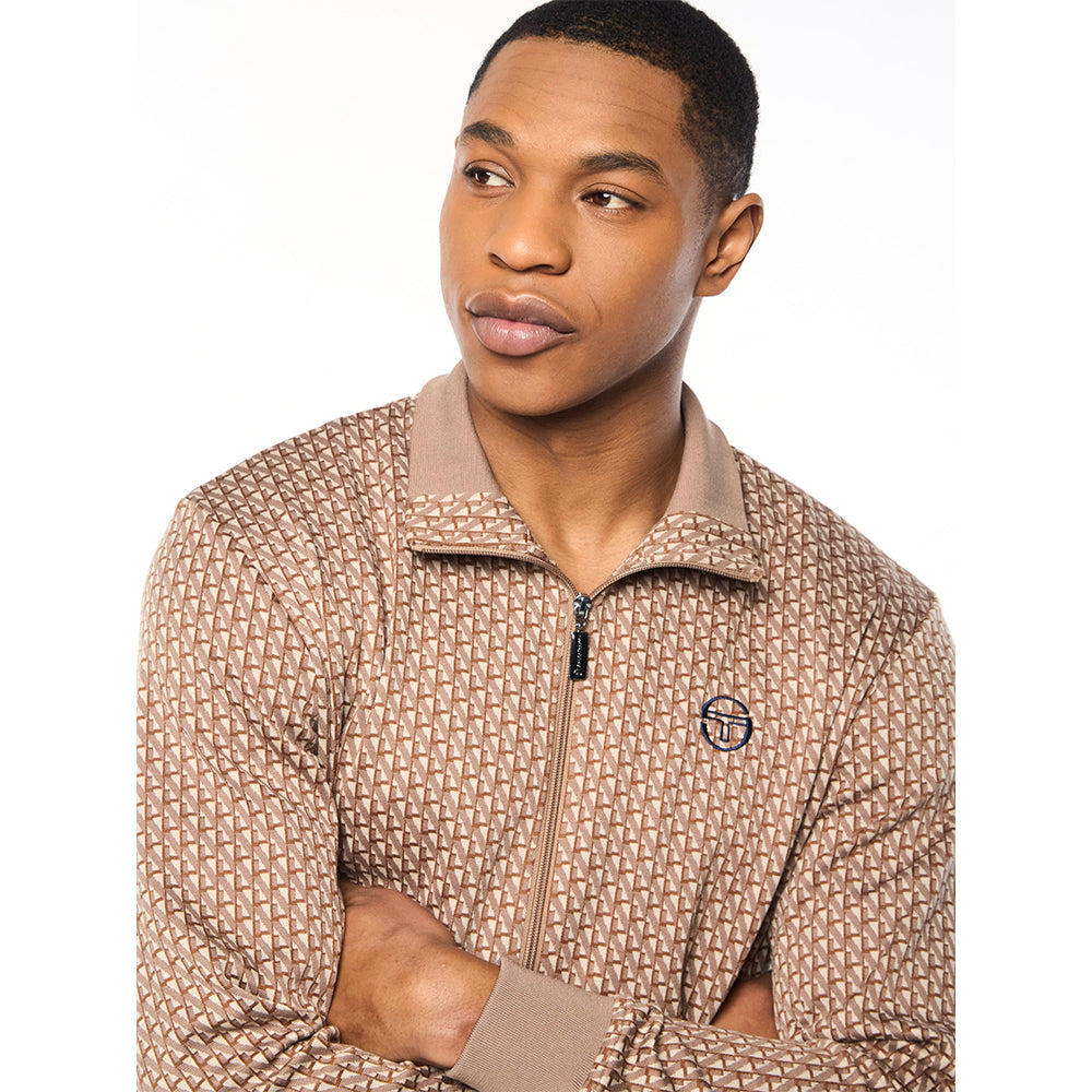 Sergio Tacchini Paolo Knit Track Jacket - Taupe Grey