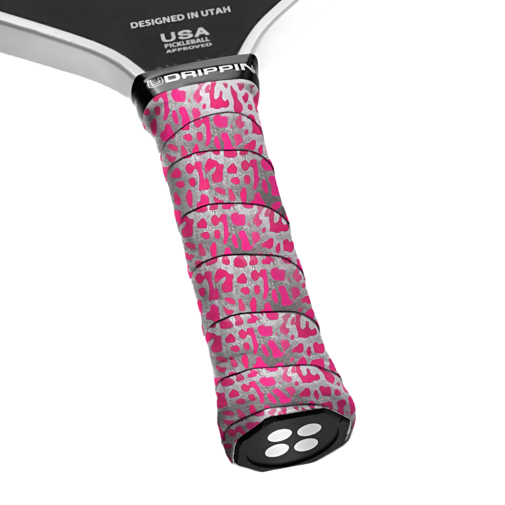 UDRIPPIN Pink with Silver Elephant Print - Custom Grips