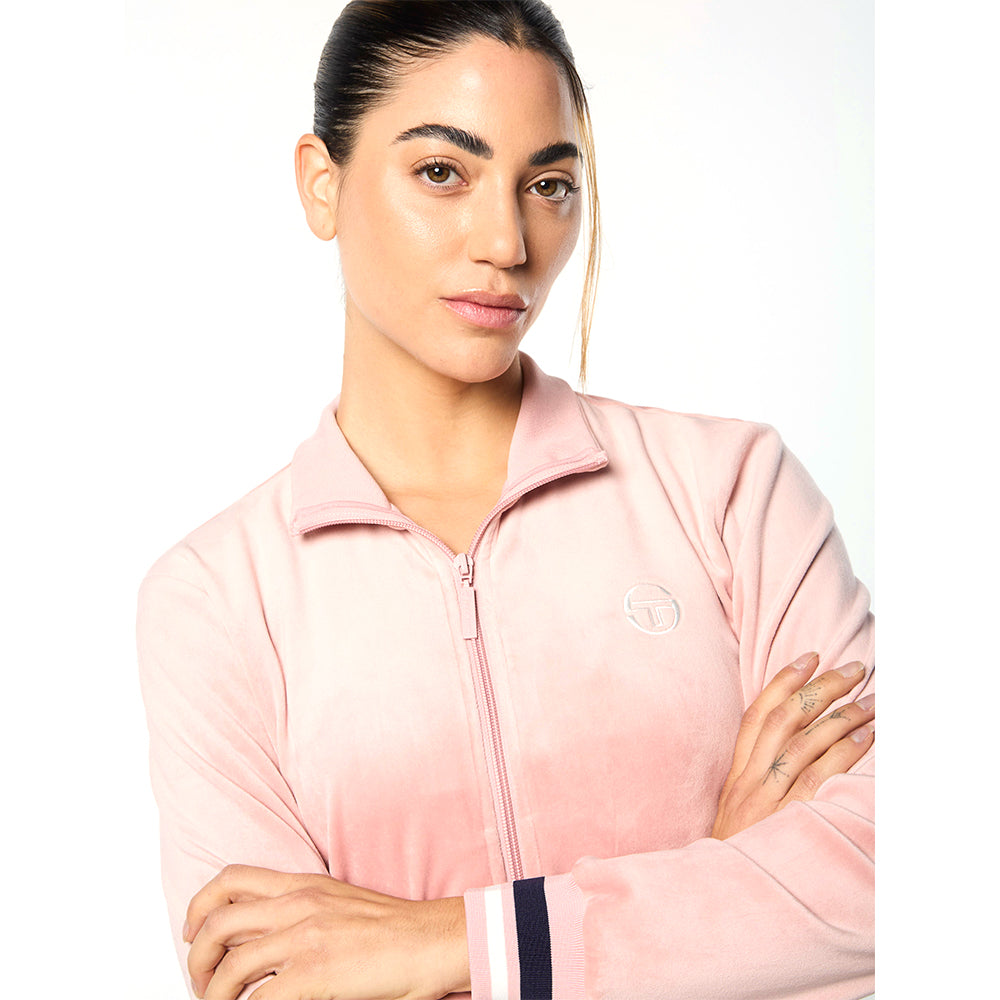 Sergio Tacchini Adele Velour Track Jacket - Pale Mauve