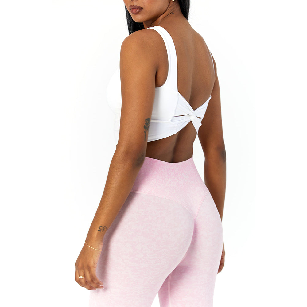 Astoria LIVE LUXE Crossed Sports Crop - White