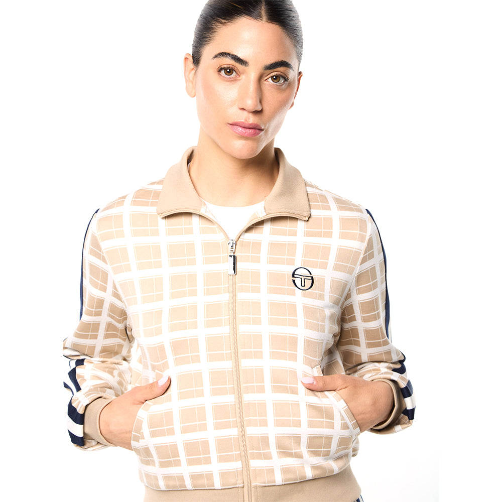 Sergio Tacchini Women's Damarindo Check Track Jacket - Humus
