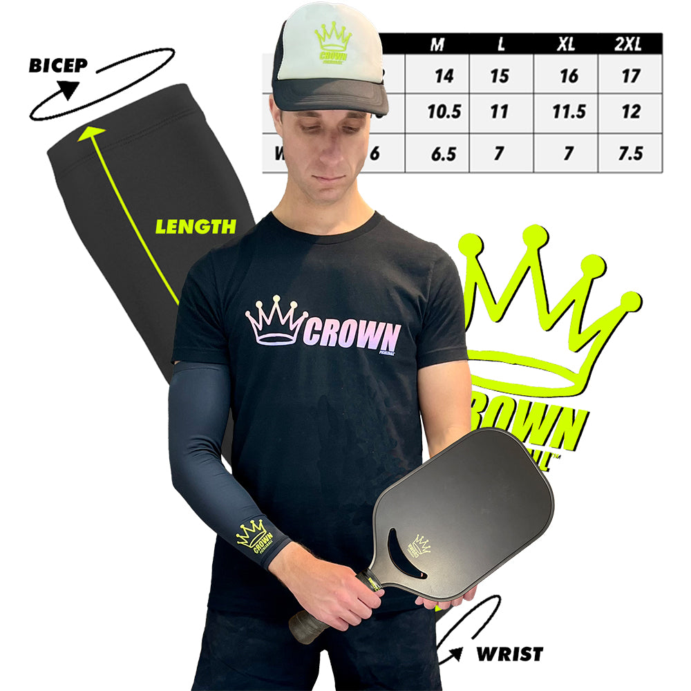 CROWN PICKLEBALL - SLEEVE - SERIOUS BLACK (Black/Yellow)