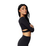 Astoria BALANCE Crossover Sleeve Crop - Black