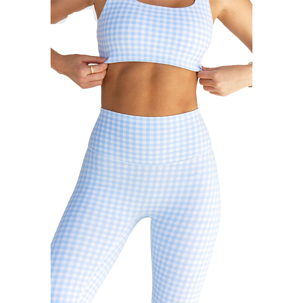 Astoria LUXE BALANCE Full Length Legging - Blue Gingham