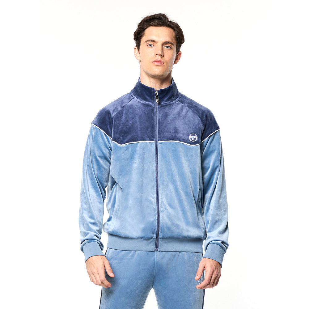 Sergio Tacchini Cielo Velour Track Jacket - Faded Denim