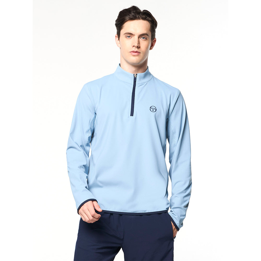 Sergio Tacchini Elio 1/4 Zip Pullover - Faded Denim