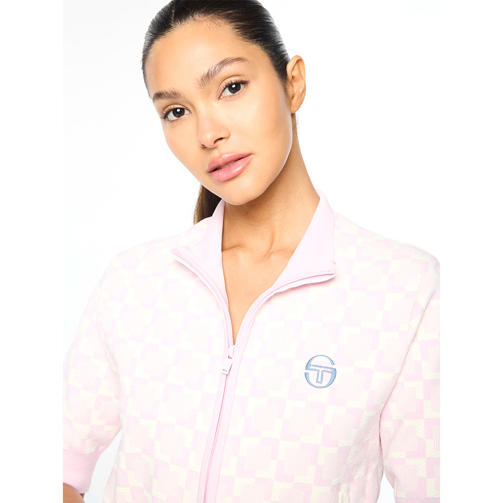 Sergio Tacchini Leila Short Sleeve Track Jacket - Pale Mauve