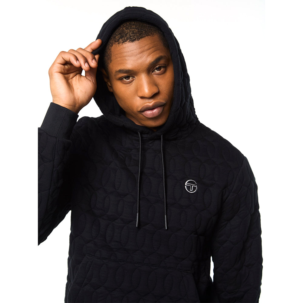 Sergio Tacchini Aversa Quilted Hoodie - Black Beauty