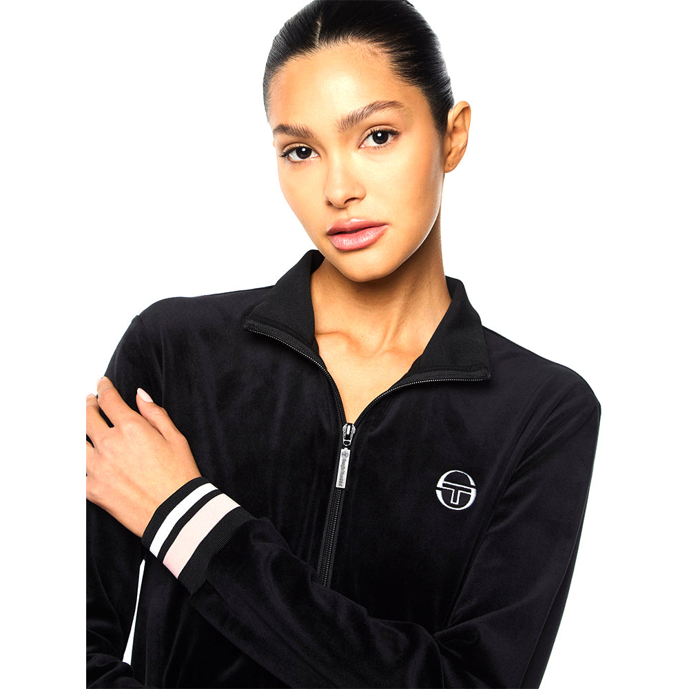 Sergio Tacchini Adele Velour Track Jacket - Black Beauty