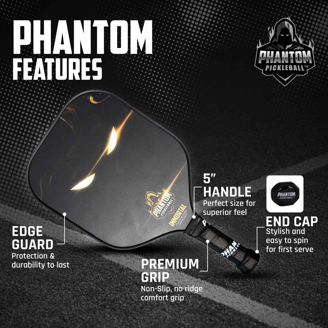 Phantom Pickleball Paddle Immortal 16mm & Cover