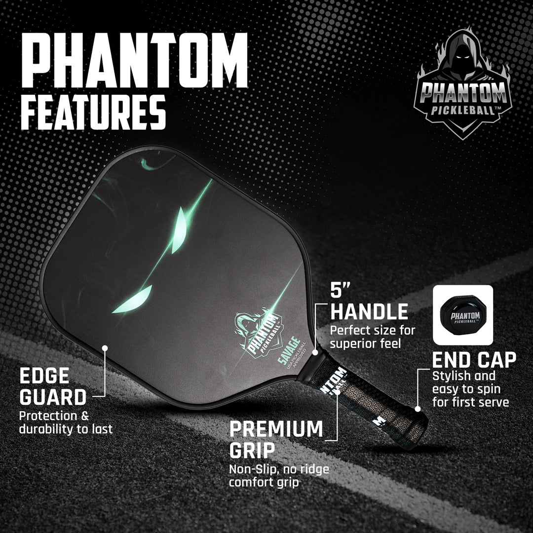 Phantom Pickleball Paddle Savage 13mm & Cover