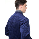 Sergio Tacchini Redi Quilted Velour Bomber Jacket - Maritime Blue