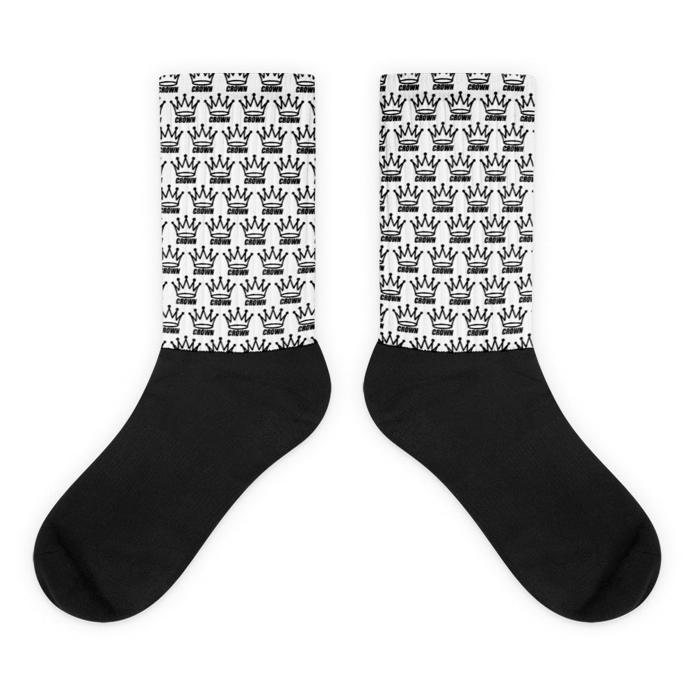 CROWN PICKLEBALL - Checkered Crown Socks (White)