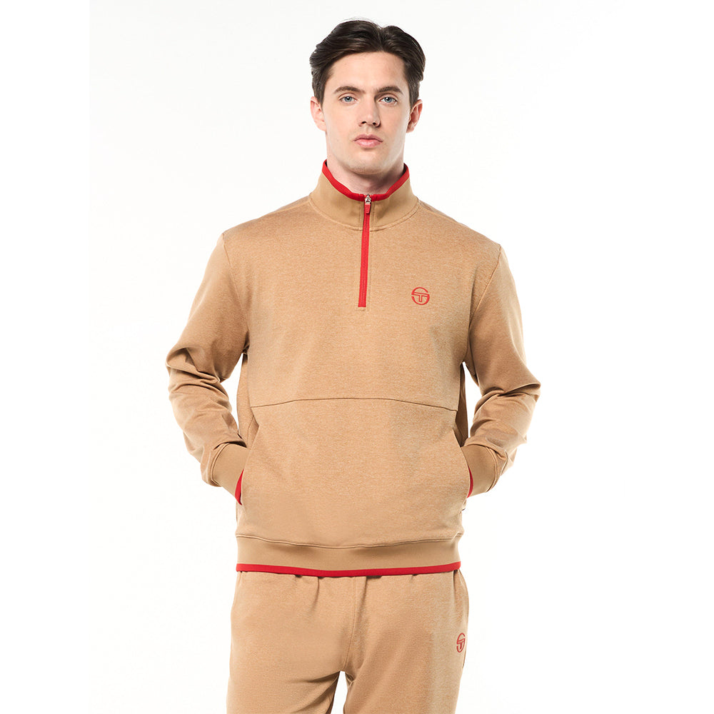 Sergio Tacchini Nuvola Quarter Zip - Bronze Brown