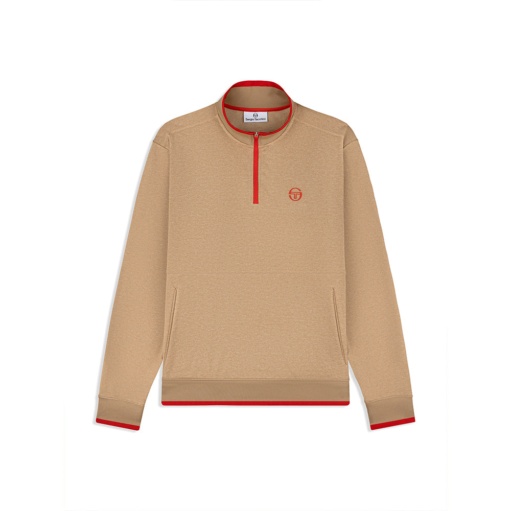 Sergio Tacchini Nuvola Quarter Zip - Bronze Brown