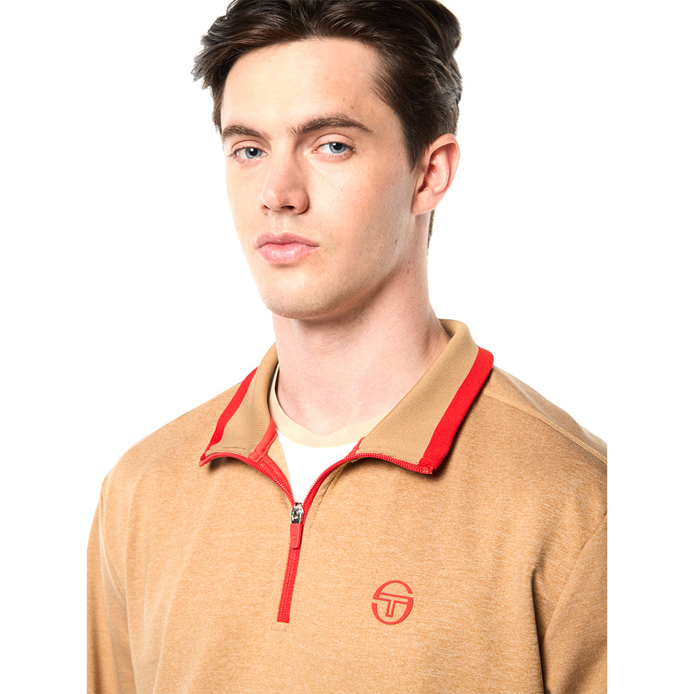 Sergio Tacchini Nuvola Quarter Zip - Bronze Brown