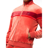 Sergio Tacchini Damarindo Velour Track Jacket - Hot Sauce