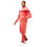 Sergio Tacchini Damarindo Velour Track Jacket - Hot Sauce