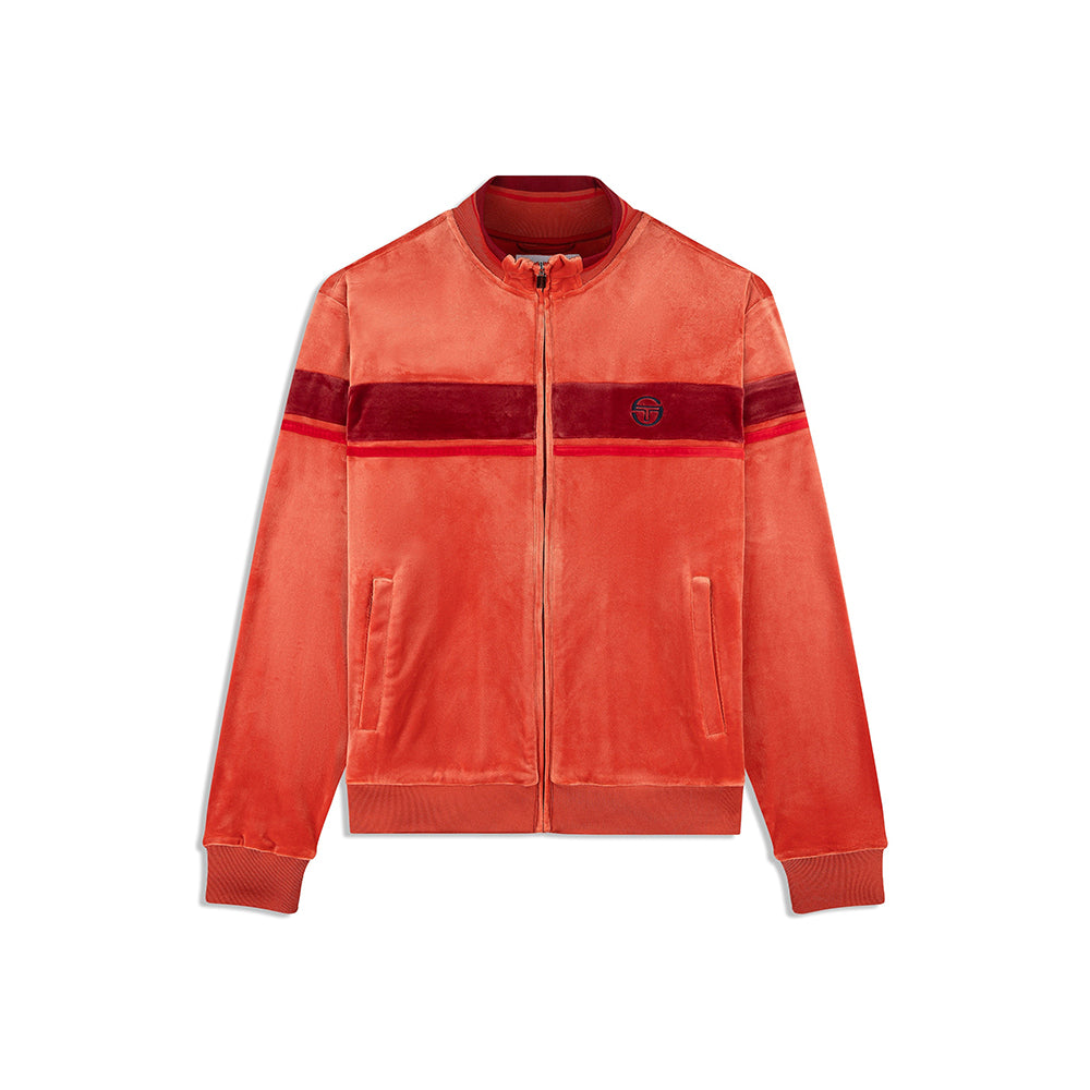 Sergio Tacchini Damarindo Velour Track Jacket - Hot Sauce