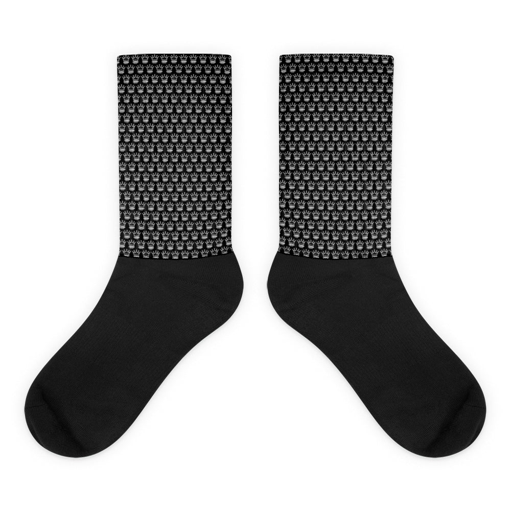 CROWN PICKLEBALL - Checkered Crown Socks (Black)