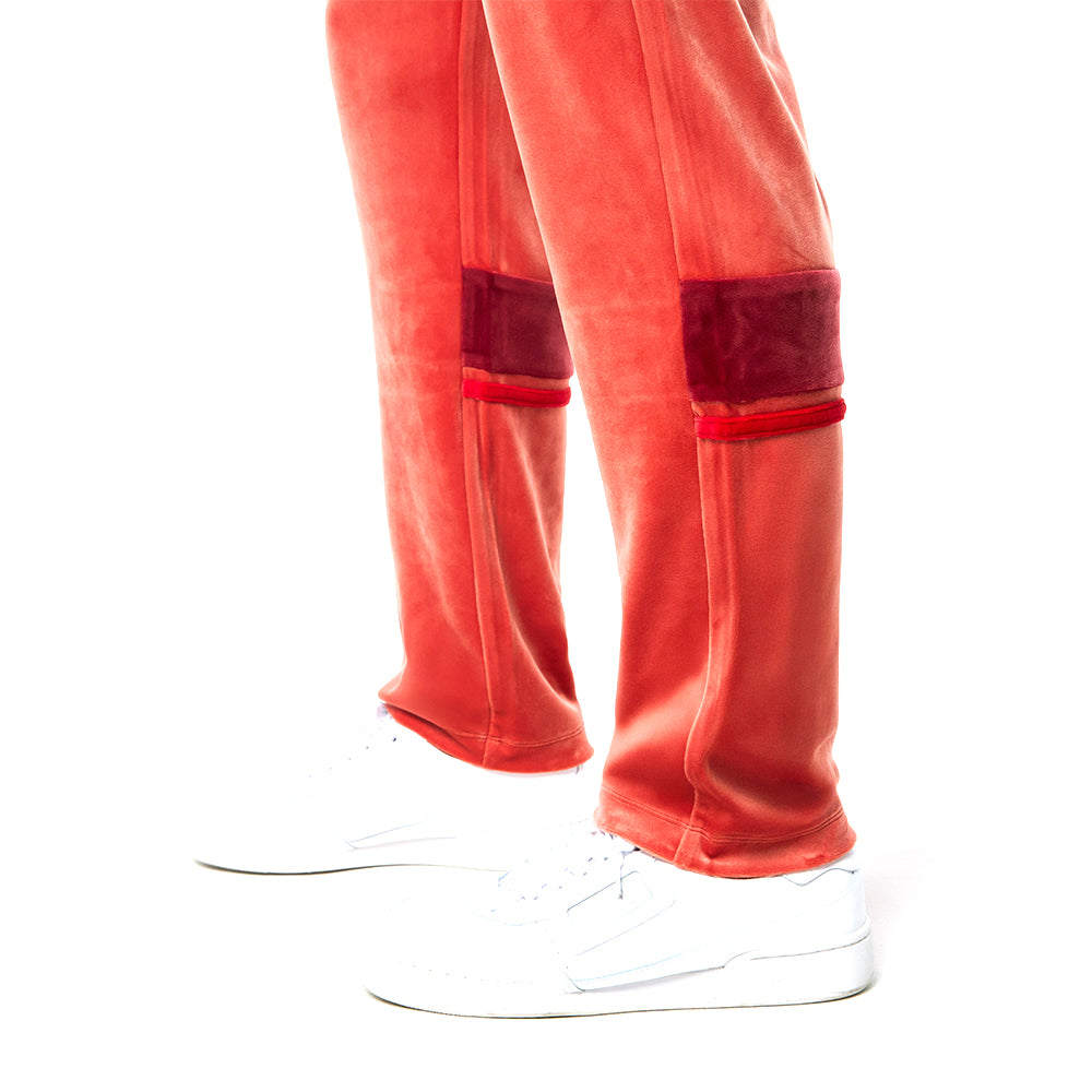 Sergio Tacchini Damarindo Velour Track Pant - Hot Sauce