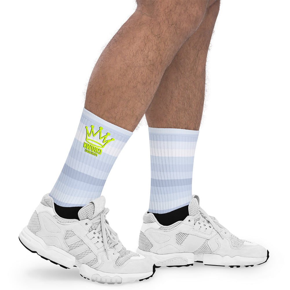 CROWN PICKLEBALL - Horizontal Stripes Socks (Grey)