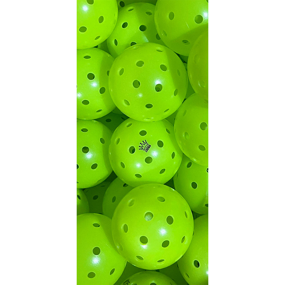 CROWN PICKLEBALL - High-Performance OUTDOOR Pickleballs (100-PACK LIME)