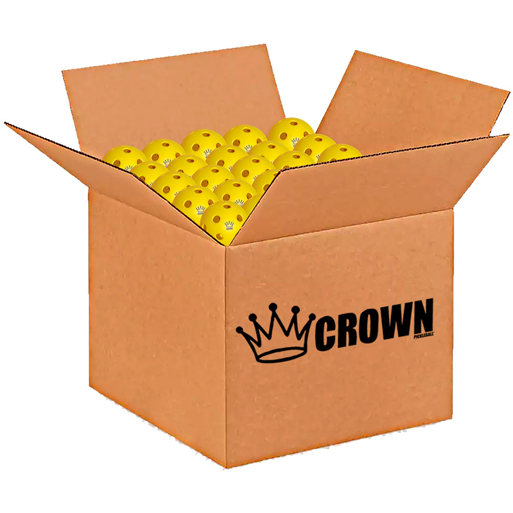 CROWN PICKLEBALL - High-Performance INDOOR Pickleballs (100-PACK LEMON)