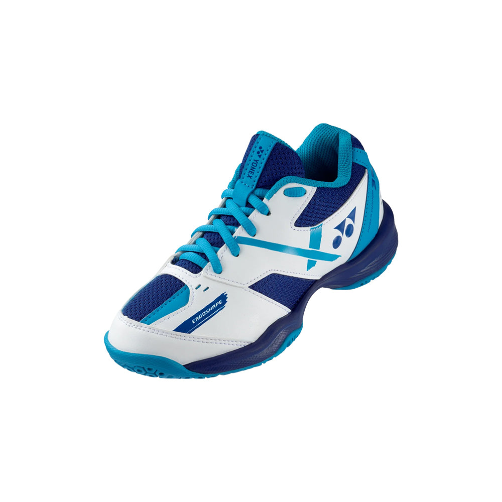 Yonex Badminton Shoe Power Cushion 39 Junior (White/Blue)