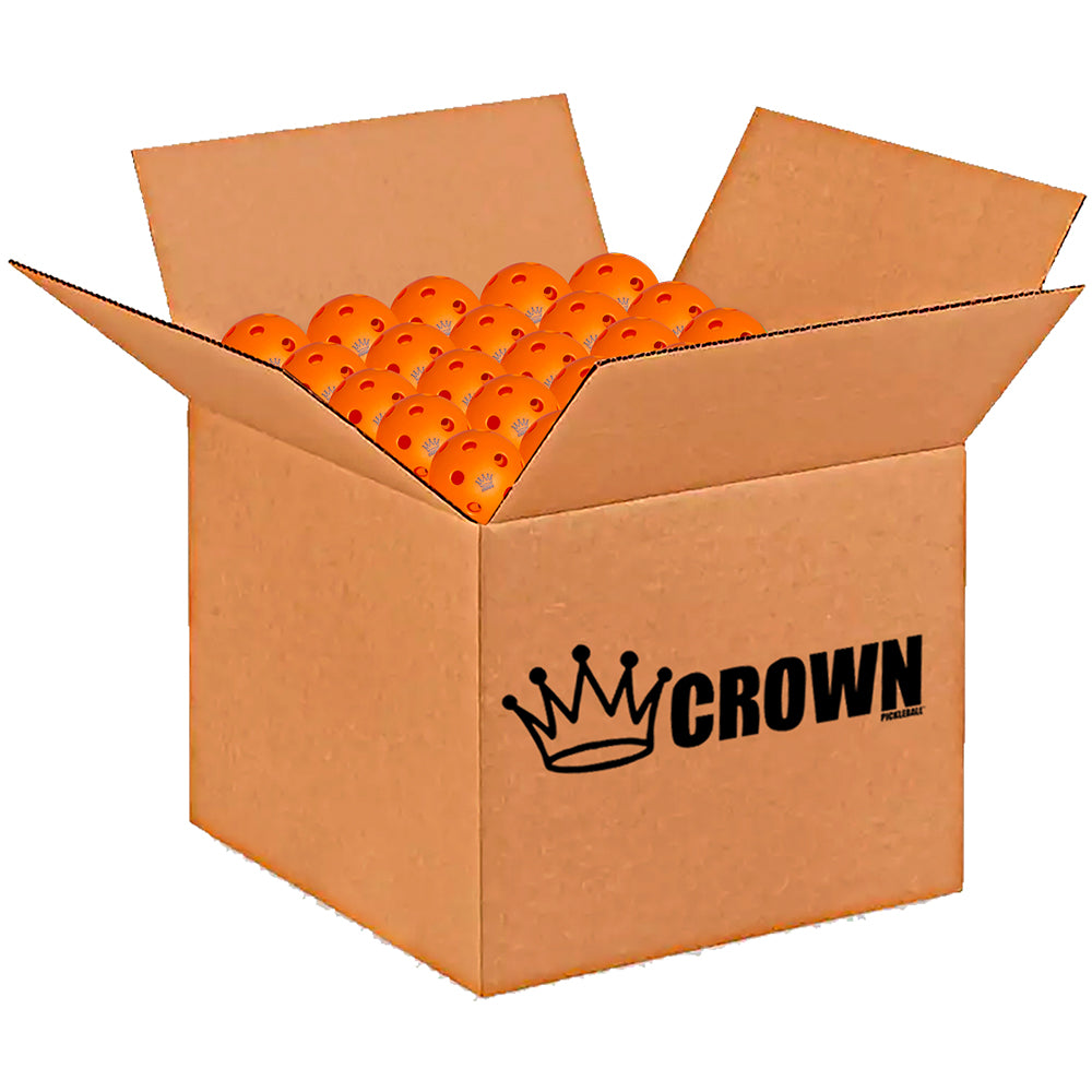 CROWN PICKLEBALL - High-Performance INDOOR Pickleballs (100-PACK TANGERINE)