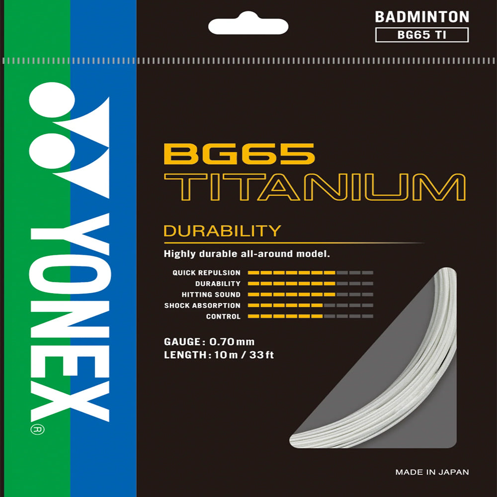 Yonex Badminton String BG65 Titanium - 10m Set & 200m Reel