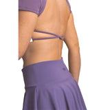 Urban Court - Purple Open-back Performance Crop Top