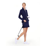 inPhorm NYC Sinclaire 15" Pleated Hem Golf And Tennis Skirt - Ink