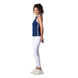 inPhorm NYC Ava Sleeveless Women's Golf & Tennis Polo Top - Ink/Silver Sand