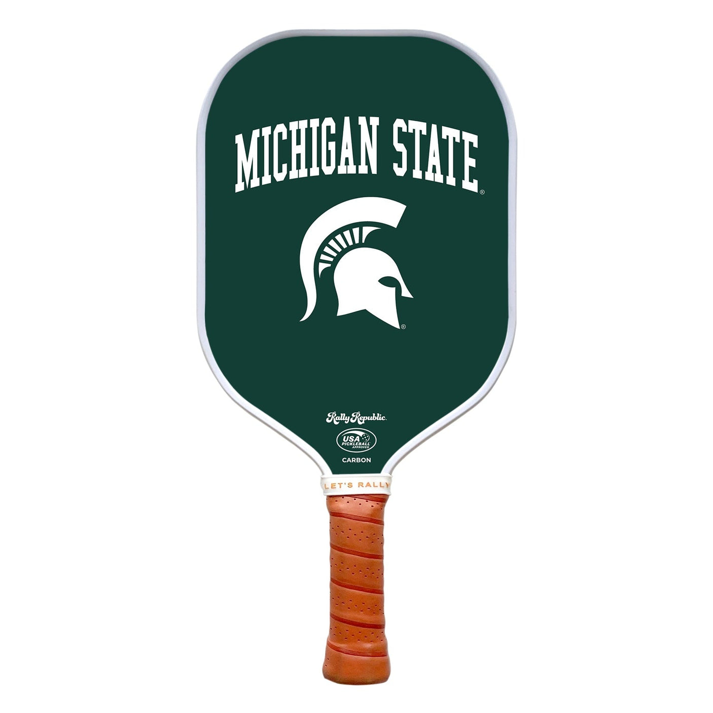 Rally Republic PIckleball Paddle - Michigan State Green Spartan Helmet