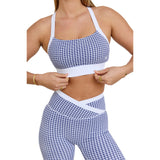 Astoria LUXE BALANCE Signature Sports Crop - Blue Lattice