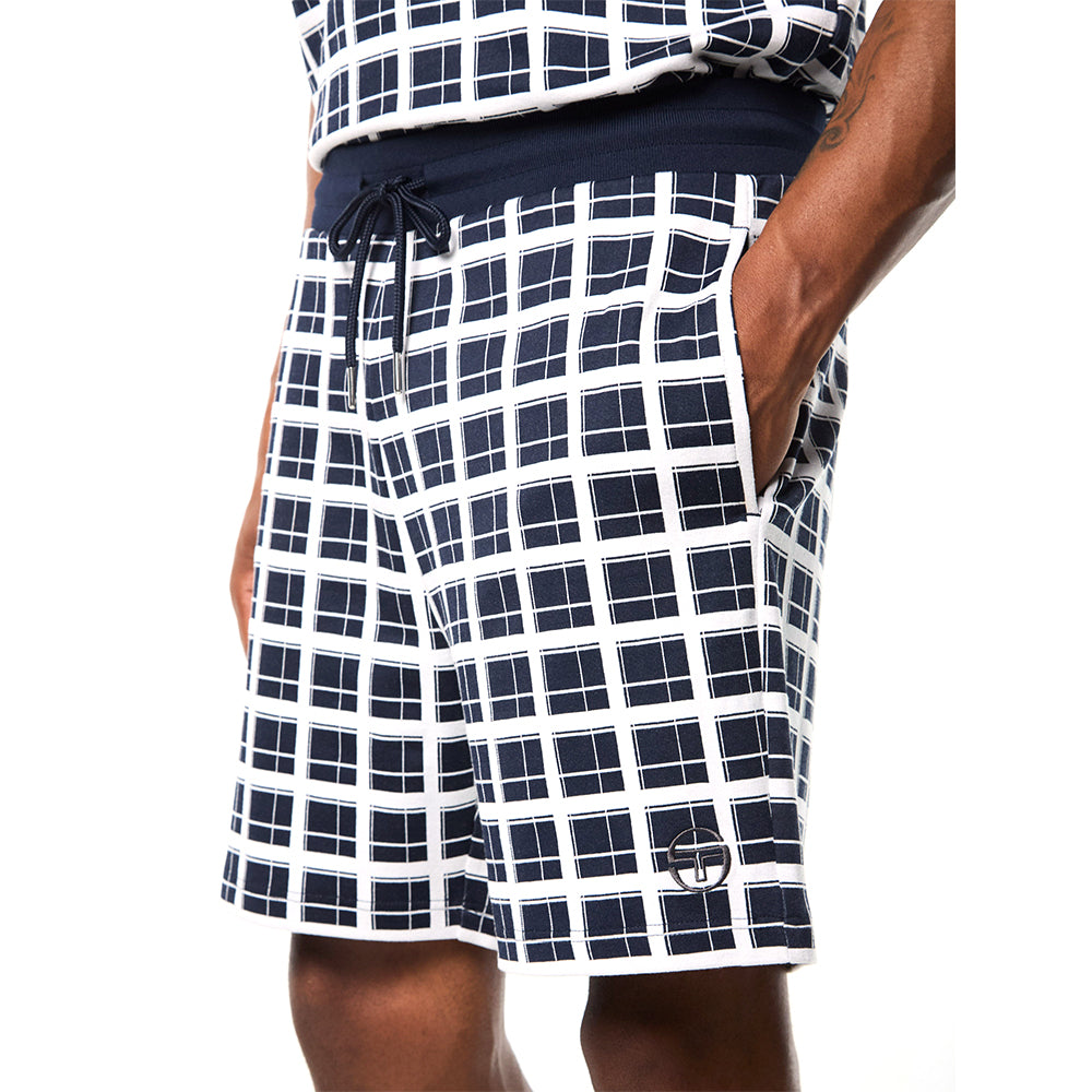 Sergio Tacchini Damarindo Check Short - Maritime Blue